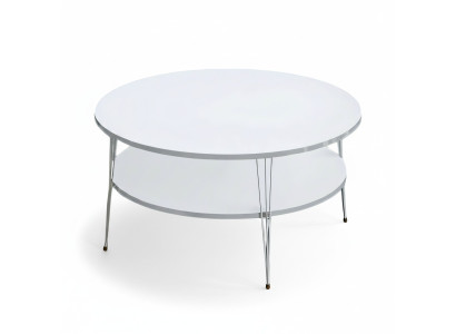 Moderner weißer Couchtisch aus Holz mit elegantem Design