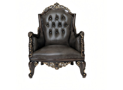 Moderner brauner Ledersessel stilvoll und elegant