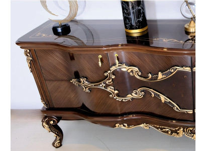 Stilvolles Sideboard Braun Holz modernes und funktionales Design