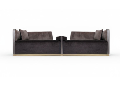 Elegantes braunes Stoffsofa für Wohnzimmer und Arbeitszimmer