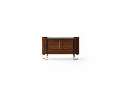 Elegantes braunes Holzsideboard im modernen Stil