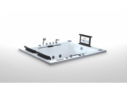 Hydromassagebad Whirlpool Sprudelwanne Whirlwanne Wellnesspool 186x150 cm