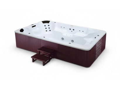 Whirlwanne Hydromassagewanne Blubberbad Whirlpool Spa-Bad 360x230cm