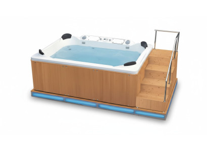 Hydromassagewanne Massagebecken Whirlpool Blubberbad Spa-Bad 356x202 cm