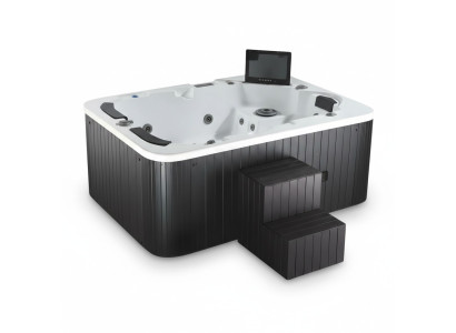 Whirlwanne Whirlpool Blubberbad Hydromassagewanne Spa-Bad Sprudelbad 215x160 cm