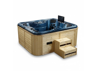 Massagebad Hydromassagewanne Whirlpool Whirlwanne Blubberbad 210x180 cm