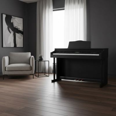 Digitální stage piano s lesklým povrchem