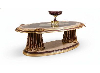 Eleganter brauner Holz-Couchtisch im modernen Design