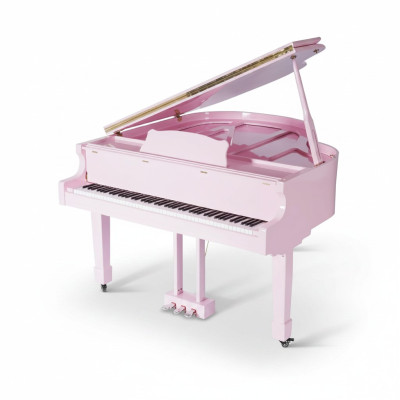 Lesklé růžové digitální piano