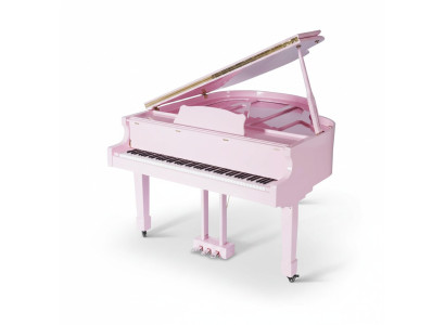 Lesklé růžové digitální piano