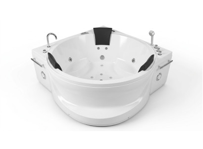 Hydromassagebad Whirlpool Sprudelwanne Whirlwanne Wellnesspool 178x178 cm