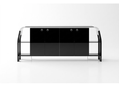 Schwarze Konsole aus Holz modern und elegant