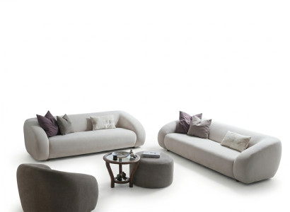 Weiße moderne 3-Sitzer-Sofas aus Holz, elegantes Design