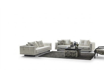 Weiße Textil-Polster-Sofasatz aus Holz für modernes Wohnzimmer