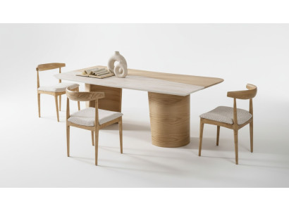 Brauner eleganter Holzstuhl für Esszimmer, Wohnzimmer und Büro