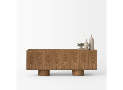 Elegantes braunes Holzsideboard im modernen Design