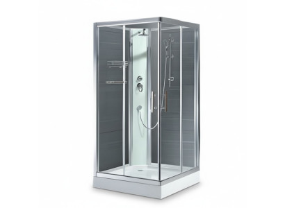 Komfort-Dusche Luxusduschkabine Duschkabine Duschbox Glaskabine 120x90 cm