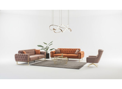 Sofa-Set  in stilvollem Design Interieur voller Eleganz