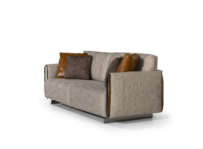 Sofa 3 Sitzer Hochwertig Farbe Grau Wohnzimmer Design Stil Möbel Moderne