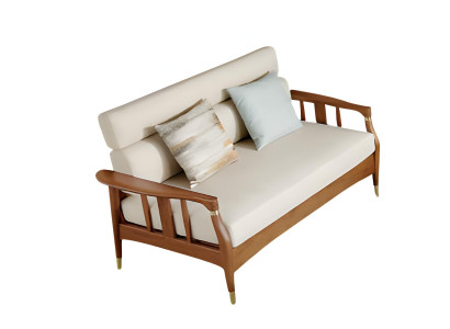 Stilvoller Weißer 2-Sitzer Luxuriöse Polstercouch Wohnzimmer Sofa