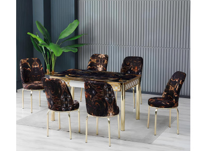 Esszimmer Essgruppen Esstisch Stühle Rechteckig Mehrfarbig Modern