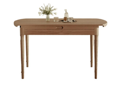 Moderner Braun Holzesstisch Designer Massivholz Tisch Esszimmer