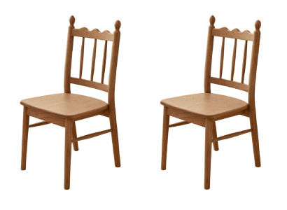 Modernes Esszimmer Möbel Set Holz Braun 2x Komfort Stühle