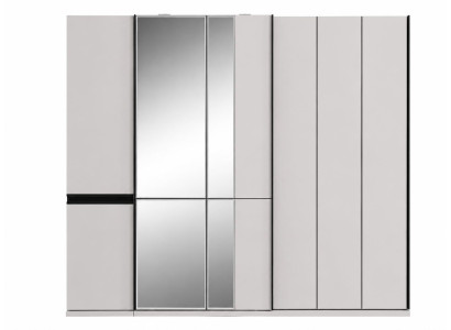 Moderner Minimalistischer Kleiderschrank mit Spiegel und Schubladen