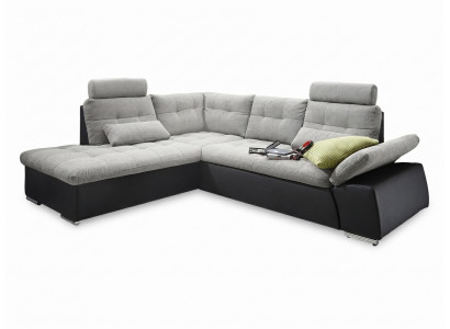 Luxuriöses graues L-förmiges Ecksofa Design-Stoffsofa Wohnzimmermöbel
