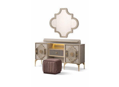 Moderner Schminktisch mit elegantem Design und viel Stil.