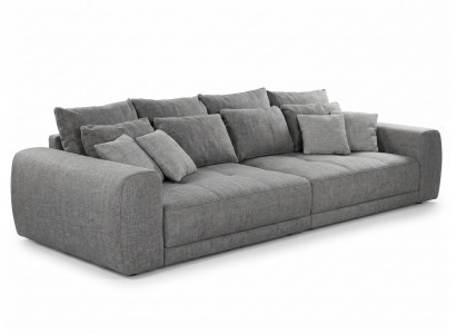 Graues 5-Sitzer-Sofa großes Stoffsofa moderne hochwertige Sofas