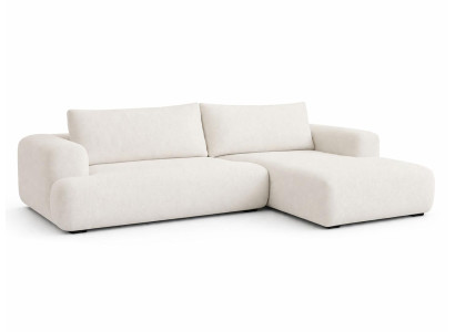 Weißes weiches L-förmiges Ecksofa Schlafsofa Polstermöbel Wohnzimmer
