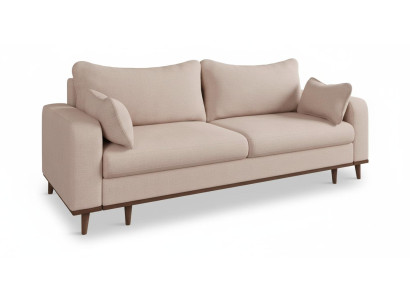 Beiges 4-Sitzer-Sofa großes Stoffsofa Wohnzimmermöbel moderne Sofas