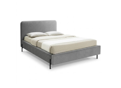 Graues Bett 140 x 200  Bettgestell moderne Betten Schlafzimmermöbel