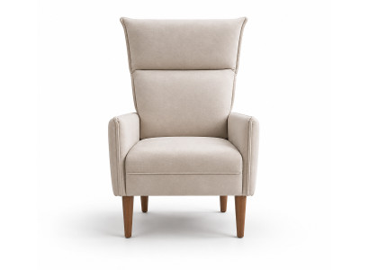 Eleganter Relaxsessel in Beige Italienischer Sessel Polster Möbel