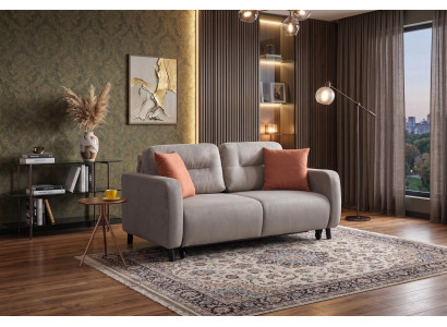 Stoff Sofa Grau Modern Elegant Hochwertiges Wohnzimmersofa