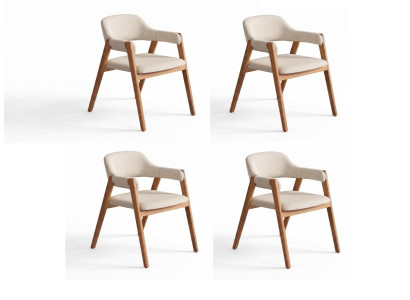 Stühle(4x) Esszimmer modern beige elegant gepolstert stilvoll repräsentativ
