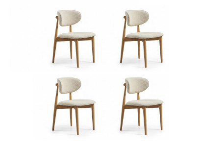 Cuba Esszimmerstuhl Beige Modern Stühle Elegant Stilvoll Komfortabel