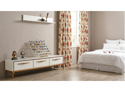TV board Wandregal Wohnzimmer Stil modern weiß praktisch bequem geräumig