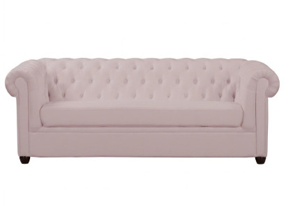 Hellbeiges 3-Sitzer-Sofa großes Stoffsofa gestepptes Sofa Chesterfield