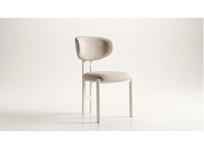 Stuhl Beige Bequem Weich Stoff Holz Modern Stil Komfortabel