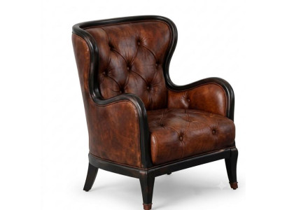 Sessel bequem weich geräumig schön moderner Stil braun Chesterfield
