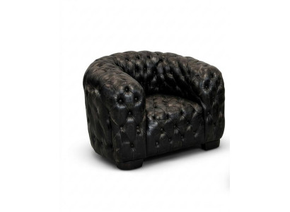Sessel bequem weich geräumig Chesterfield moderner Stil Schwarz