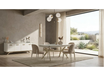 Tisch Konsole Wohnzimmer Stil modern weiß rechteckig bequem praktisch