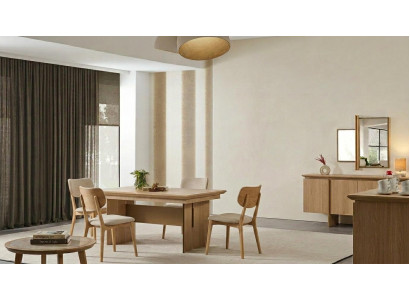 Tisch Spiegel Wohnzimmer Stil modern beige ausklappbar rechteckig bequem