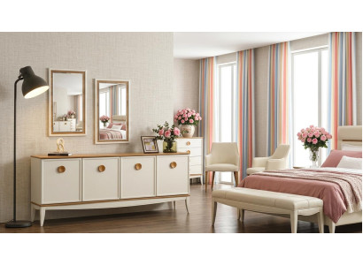 Konsole Spiegel Wohnzimmer Stil modern beige bequem praktisch