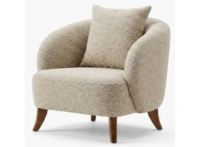 Sessel Moderner Stil Beigе Luxuriöse Bequem Stilvoll Minimalistisch