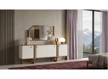Konsole Spiegel Stil modern braun Wohnzimmer bequem praktisch