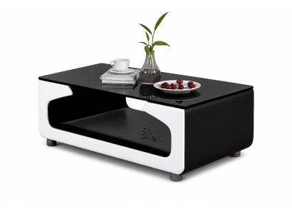 Couchtisch Modern Schwarz Weiß Hochglanz Elegant Wohnzimmertisch Luxus
