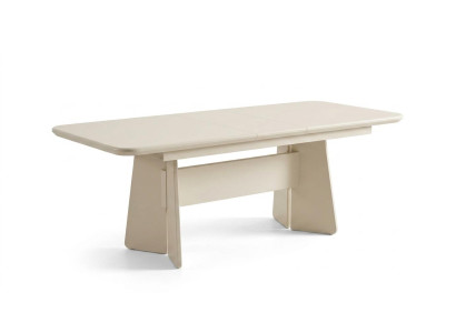 Tisch Stil modern beige rechteckig bequem praktisch Wohnzimmer ausziehbar
